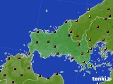 山口県のアメダス実況(日照時間)(2015年02月23日)