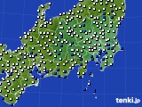 関東・甲信地方のアメダス実況(風向・風速)(2015年02月23日)