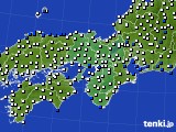 近畿地方のアメダス実況(風向・風速)(2015年02月23日)