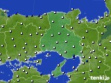 2015年02月23日の兵庫県のアメダス(風向・風速)