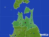 青森県のアメダス実況(積雪深)(2015年02月24日)