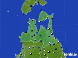 青森県のアメダス実況(風向・風速)(2015年02月24日)