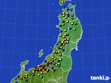 東北地方のアメダス実況(積雪深)(2015年02月25日)