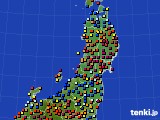 東北地方のアメダス実況(日照時間)(2015年02月25日)