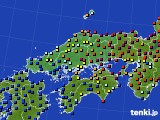 中国地方のアメダス実況(日照時間)(2015年02月25日)
