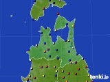 青森県のアメダス実況(日照時間)(2015年02月25日)