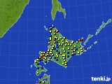 北海道地方のアメダス実況(積雪深)(2015年02月27日)
