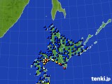 北海道地方のアメダス実況(日照時間)(2015年02月27日)