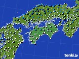 四国地方のアメダス実況(気温)(2015年02月27日)