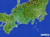 2015年02月28日の東海地方のアメダス(積雪深)