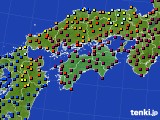 四国地方のアメダス実況(日照時間)(2015年02月28日)