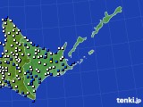 道東のアメダス実況(風向・風速)(2015年02月28日)
