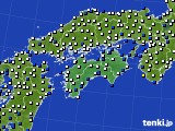 四国地方のアメダス実況(風向・風速)(2015年03月01日)