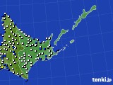 道東のアメダス実況(風向・風速)(2015年03月01日)