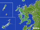 長崎県のアメダス実況(風向・風速)(2015年03月02日)