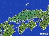 2015年03月03日の中国地方のアメダス(気温)