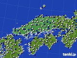 中国地方のアメダス実況(風向・風速)(2015年03月04日)