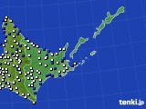 道東のアメダス実況(風向・風速)(2015年03月04日)