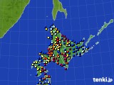 北海道地方のアメダス実況(日照時間)(2015年03月05日)