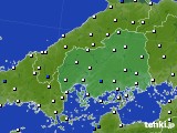 広島県のアメダス実況(風向・風速)(2015年03月05日)