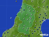 山形県のアメダス実況(風向・風速)(2015年03月05日)