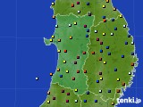 秋田県のアメダス実況(日照時間)(2015年03月06日)