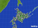 北海道地方のアメダス実況(風向・風速)(2015年03月06日)