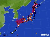 アメダス実況(日照時間)(2015年03月08日)