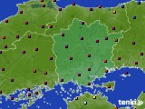 岡山県のアメダス実況(日照時間)(2015年03月08日)