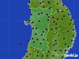 秋田県のアメダス実況(日照時間)(2015年03月08日)