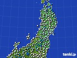 東北地方のアメダス実況(気温)(2015年03月08日)