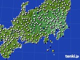 関東・甲信地方のアメダス実況(風向・風速)(2015年03月09日)