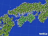 2015年03月09日の四国地方のアメダス(風向・風速)