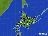 2015年03月10日の北海道地方のアメダス(積雪深)