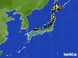 アメダス実況(積雪深)(2015年03月10日)