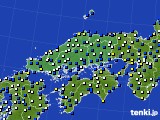 中国地方のアメダス実況(風向・風速)(2015年03月10日)