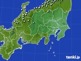 関東・甲信地方のアメダス実況(降水量)(2015年03月12日)