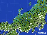 2015年03月12日の北陸地方のアメダス(気温)