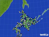 北海道地方のアメダス実況(風向・風速)(2015年03月12日)