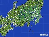 関東・甲信地方のアメダス実況(風向・風速)(2015年03月12日)