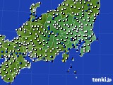 関東・甲信地方のアメダス実況(風向・風速)(2015年03月13日)