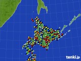 北海道地方のアメダス実況(日照時間)(2015年03月14日)