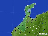 石川県のアメダス実況(風向・風速)(2015年03月14日)