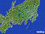 関東・甲信地方のアメダス実況(風向・風速)(2015年03月15日)