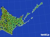 道東のアメダス実況(積雪深)(2015年03月16日)