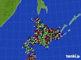 北海道地方のアメダス実況(日照時間)(2015年03月16日)