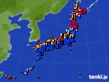 アメダス実況(日照時間)(2015年03月16日)