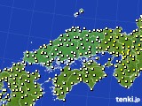 2015年03月18日の中国地方のアメダス(気温)