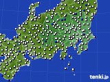 関東・甲信地方のアメダス実況(風向・風速)(2015年03月18日)