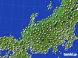 2015年03月18日の北陸地方のアメダス(風向・風速)